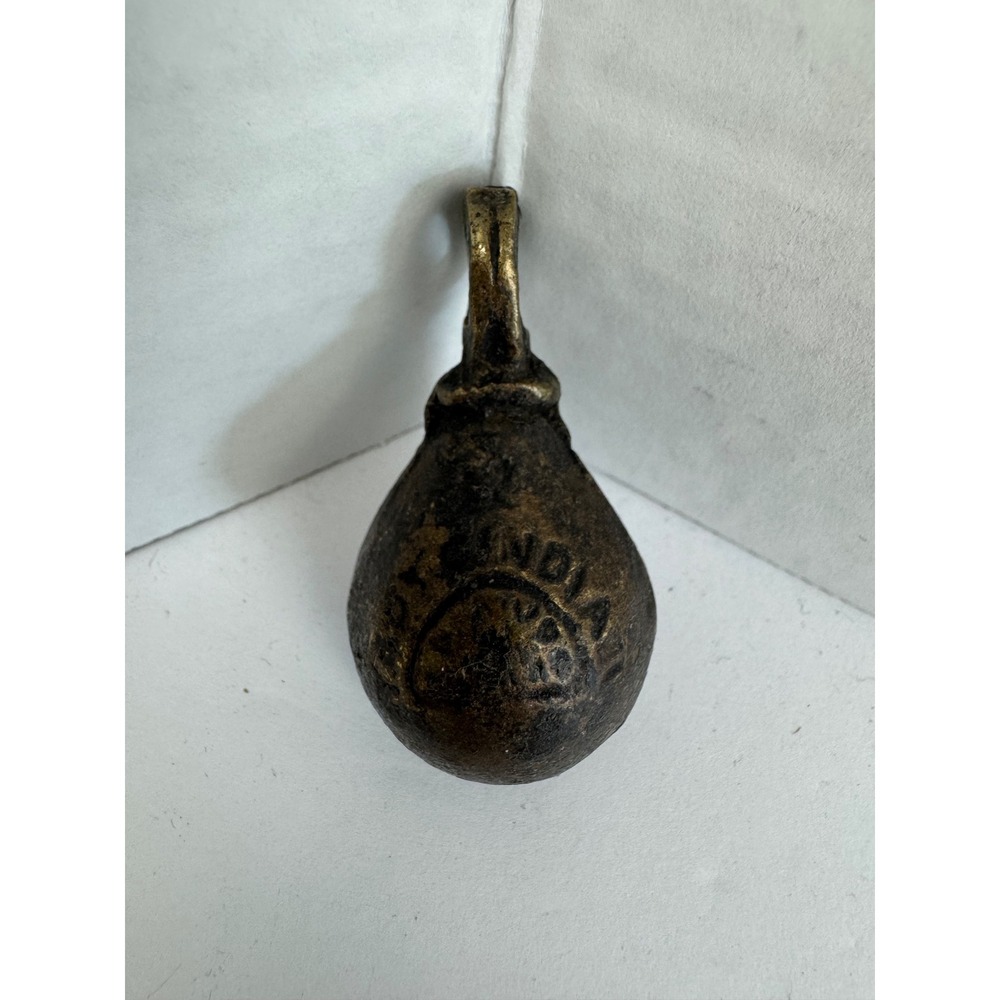 Vintage Brass Crotal Bell India Teardrop Livestock Bell Primitive Decor 2.25in